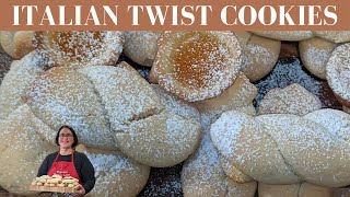 Italian Twist Cookies  Nonnas famous recipe for holidays [upl. by Alcus]