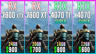 RX 7900 XTX vs RX 7900 XT vs RTX 4070 TI SUPER vs RTX 4070 SUPER  Test in 20 Games [upl. by Parks]