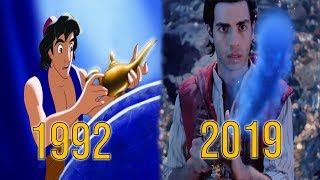 ALLADIN before and now Side by side comparison quotPrince Ali songquot HD [upl. by Edie]