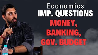 Important Questions  Money and Banking Government budget  Class 12 [upl. by Rome815]