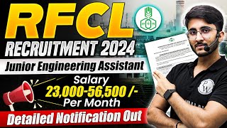 RFCL Recruitment 2024  RFCL Junior Engineering Assistant Vacancy 2024  Engineers Wallah [upl. by Neeluj962]