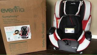 CAR SEAT REVIEW EVENFLO SYMPHONY Elite sureLATCH allinone car seat system [upl. by Kayley158]