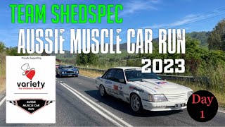 Variety Aussie Muscle Car Run 2023  HDT VK SS Team ShedSpec [upl. by Aneen656]