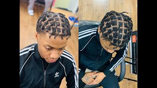 ONE amp ONLY 🔥 HOW TO BOX BRAIDS ON SHORT HAIR WITH RUBBERBAND ENDS 🆙🆙 [upl. by Elleynod554]