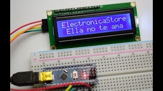 Tutorial Interfaz i2c con LCD 16x2 y arduino  texto estatico y en movimiento [upl. by Anitsuga]