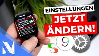 Apple Watch Einstellungen die du SOFORT ändern solltest watchOS 9  NilsHendrik Welk [upl. by Ydnyc177]