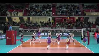 Danielle Cuttino  Galatasaray vs VakifBank Volleyball Highlights [upl. by Adnilra]