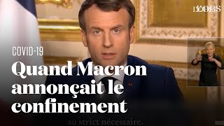 Covid19  le jour où Emmanuel Macron a annoncé le confinement il y a trois ans [upl. by Mariele]