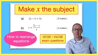 How to make x the subject rearranging equations [upl. by Mcwherter257]