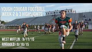 Yough Cougars Week 2 and 3  Highschool Football Highlights [upl. by Farrand]