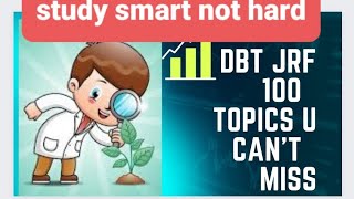 Top 100 important topics for DBT JRF csirnetlifesciences dbtjrf [upl. by Llehsam412]