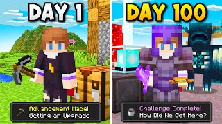 I Completed EVERY ADVANCEMENT in 100 Days of Hardcore Minecraft [upl. by Zitella547]