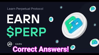 CoinMarketCap PERP  Perpetual Protocol Learn And Earn Quiz ANSWERS [upl. by Jankey]