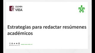 Estrategias para redactar resúmenes académicos [upl. by Ahtar]