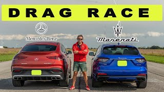 2022 Mercedes GLE 63 AMG S vs 2022 Maserati Levante GTS value vs name Comparison and Drag Race [upl. by Jewell]