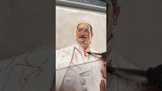 Leyendecker Master Study in Gouache artshorts gouache art painting sketchbook [upl. by Yhtamit]