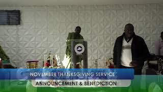 1132024  NOVEMBER THANKSGIVING SERVICE [upl. by Airenahs]