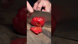 Let’s cut an organic tomato fyp knife knifesharpening ray knifesharpener rui knives [upl. by Jeane]