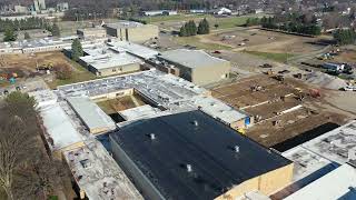 Ludington high school middle school aerial 11232022 [upl. by Gayl]