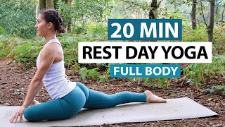 20 Min Rest Day Yoga Flow  Active Recovery Yoga for All Levels [upl. by Zaneta999]