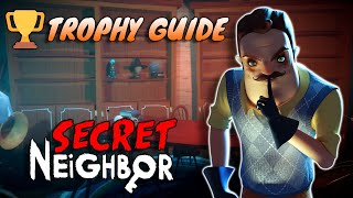 TROPHY GUIDE  EVENT INSTRUCTIONS  Secret Neighbor NEW UPDATE [upl. by Ahseinek121]