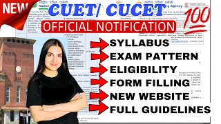 CUET CUCET 2022 Official syllabus exam pattern latest news Full details on DU JNU BHU entrance [upl. by Ynnod]