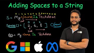 Adding Spaces to a String  Leetcode 2109 [upl. by Orman]