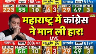 Maharashtra Election Results Breaking Live । महाराष्ट्र में कांग्रेस ने मान ली हार  Rahul Gandhi [upl. by Ahsiet]