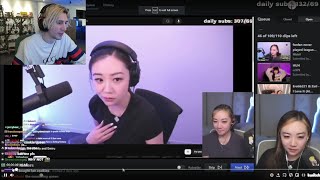 xQc reacts to Fanfan clarifying [upl. by Tristis]