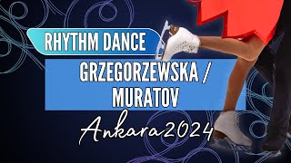 Zofia GRZEGORZEWSKA  Oleg MURATOV POL  Junior Ice Dance Rhythm Dance  Ankara 2024 [upl. by Jeffcott983]