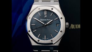 Audemars Piguet Royal Oak 15500ST blue dial [upl. by Arimay377]