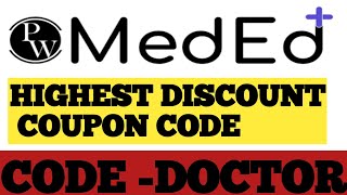 PW MEDED coupon code DOCTOR PW MEDED SUBSCRIPTION DISCOUNT CODE DOCTORMEDED coupon code [upl. by Alyak]