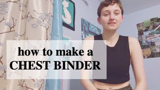 How to Make a Chest Binder D safe binding for FTM transmascnonbinaryetc [upl. by Stamata]