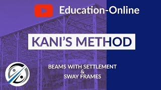 Kanis Method  Beams with settlement  Sway frame analysis  Theory Of structure [upl. by Kong]