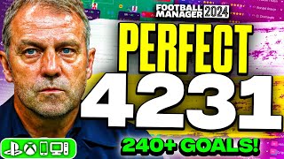 Flicks PERFECT 4231 FM24 Tactics 240 Goals  Best FM24 Tactics [upl. by Filomena]