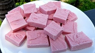 2 INGREDIENT STRAWBERRY FUDGE RECIPE [upl. by Bartolomeo]