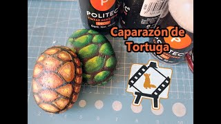 Pintura en piedrita quotCaparazón de Tortuga 🐢quot [upl. by Murrell263]