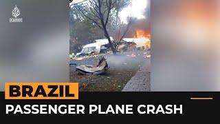 Plane with 62 on board crashes in Brazil  AJ Shorts [upl. by Aivat]