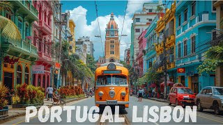 Non Touristic Streets of Lisbon Portugal A walk in 4K HDR  Lisbon Walking Tour [upl. by Nikoletta]