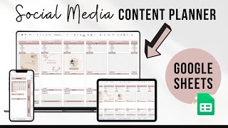 Social Media Content Planner and Content Calendar  Google Sheets [upl. by Anovahs]