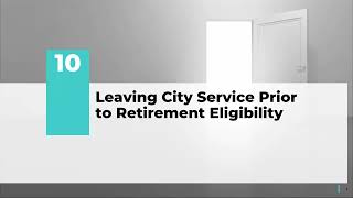 Leaving City Service Prior to Retirement Eligibility [upl. by Cohl]