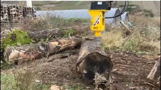 Rabaud Kegelspalter am Kubota Bagger Einsatzvideo [upl. by Isiahi224]