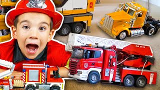 Cops amp Firefighter Costume Pretend Play  Fire Trucks amp Emergency Vehicles for Kids  JackJackPlays [upl. by Ruon]