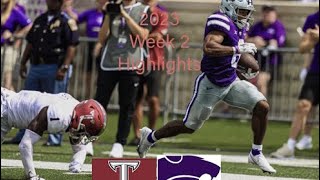 Troy vs 16 Kansas State Highlights  College Football Week 2  2023 College Football Highlights [upl. by Nymsaj85]