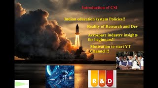 Intro Introduction to our initiative Reality of Indin Education RampD and Aerospace industry [upl. by Lasko102]