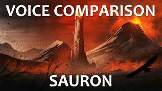 Voice Comparison Sauron Lord of The Rings [upl. by Eerak444]