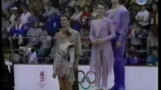 1992 Albertville Winter Olympic Games Pairs Event Medals Ceremony [upl. by Linoel920]