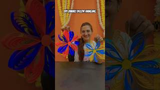 Diy Diwali Decor Paper Flower hanging diy diwali decoration papercraft shorts youtubeshorts [upl. by Llevert]