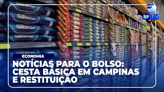 Edição Manhã  Na Ponta do Lápis Cesta básica em Campinas e lote de Restituição [upl. by Skillern]