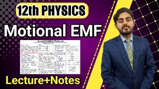 Motional emf class 12  Dynamically induced emf class 12  12th class physics  kpk punjab federal [upl. by Widera596]